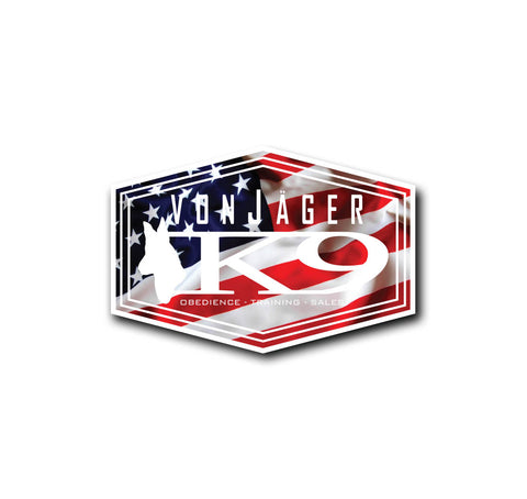 Von Jager K9 USA Logo Sticker