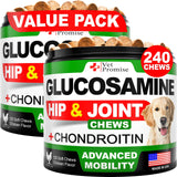 (2 Pack) Glucosamine for Dogs  240 Ct  Hip and Joint Supplement for Dogs