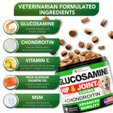 (2 Pack) Glucosamine for Dogs  240 Ct  Hip and Joint Supplement for Dogs
