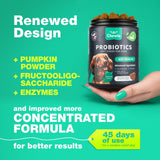 Probiotics for Dogs Gut Health Digestion Immunity Yeast Balance Itchy Skin Allergies Support   Dog Probiotic Chews with Digestive Enzymes for Gut Flora  Soft Treats with Pumpkin and Yeast Powder